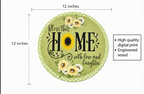 Floral Welcome Home wall decor size reference