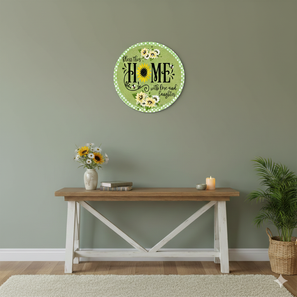 Welcome Home wall decor displayed in Living Room 