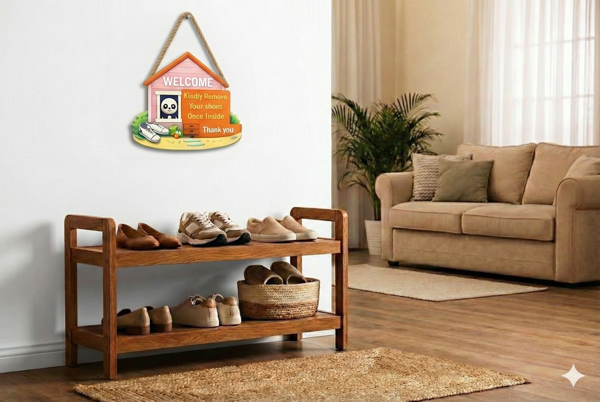 Entrance  MDF wall decor angled view