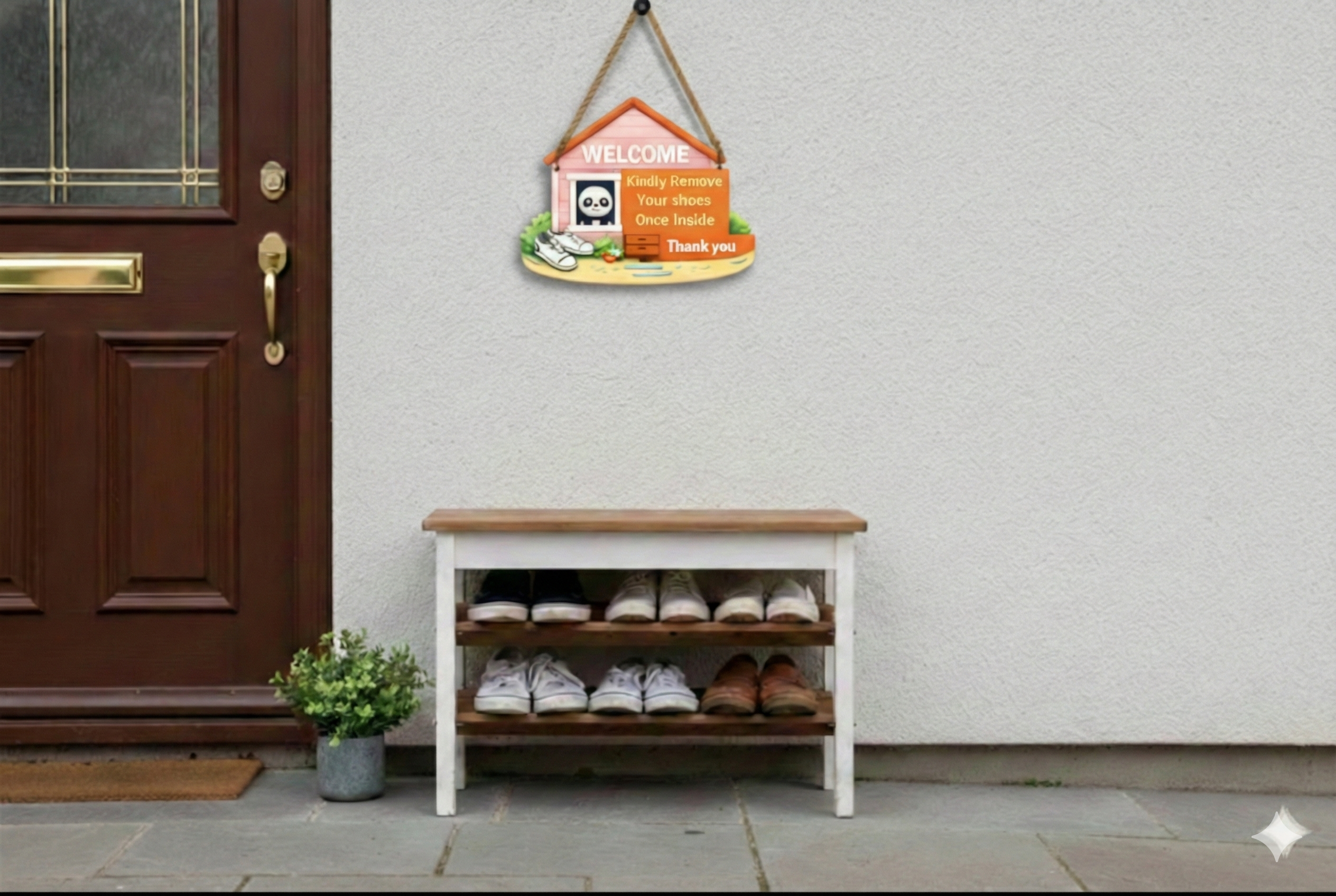 Entrance  MDF wall decor closeup detail