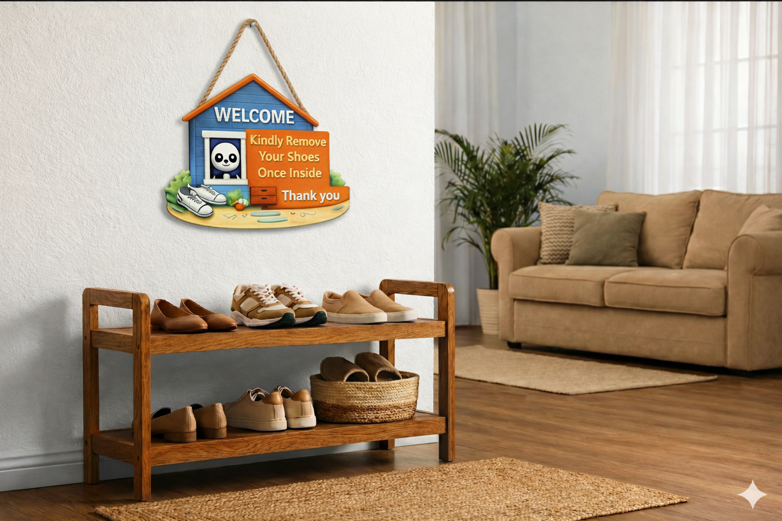 Entrance  MDF wall decor angled view