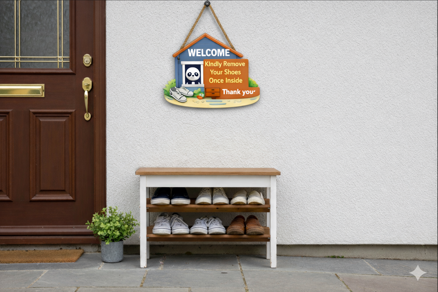 Entrance  MDF wall decor closeup detail