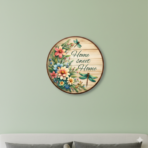 Welcome Home wall decor closeup detail