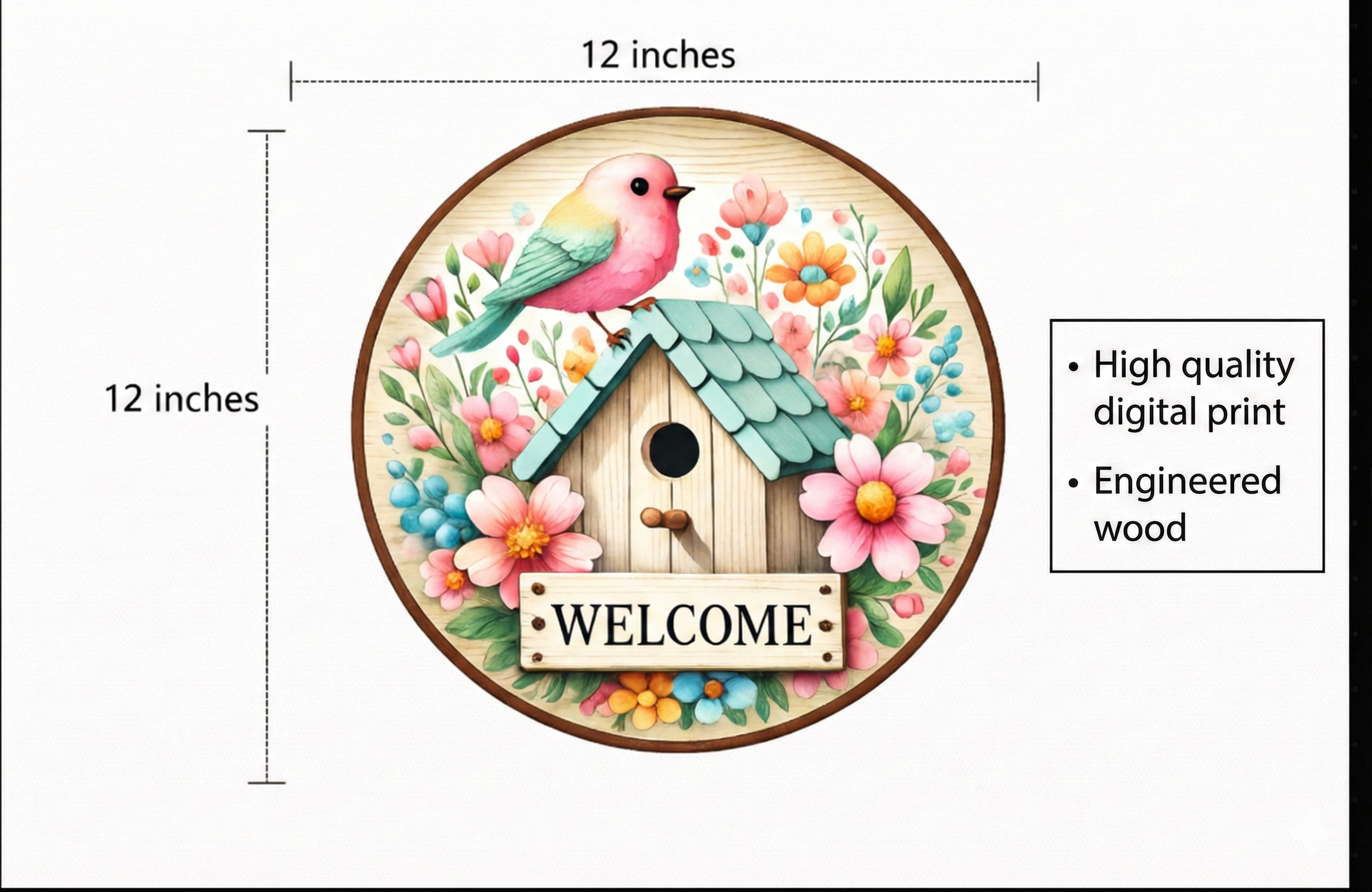 Welcome wall decor size reference