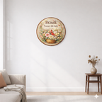 Welcome wall decor displayed in Living Room 
