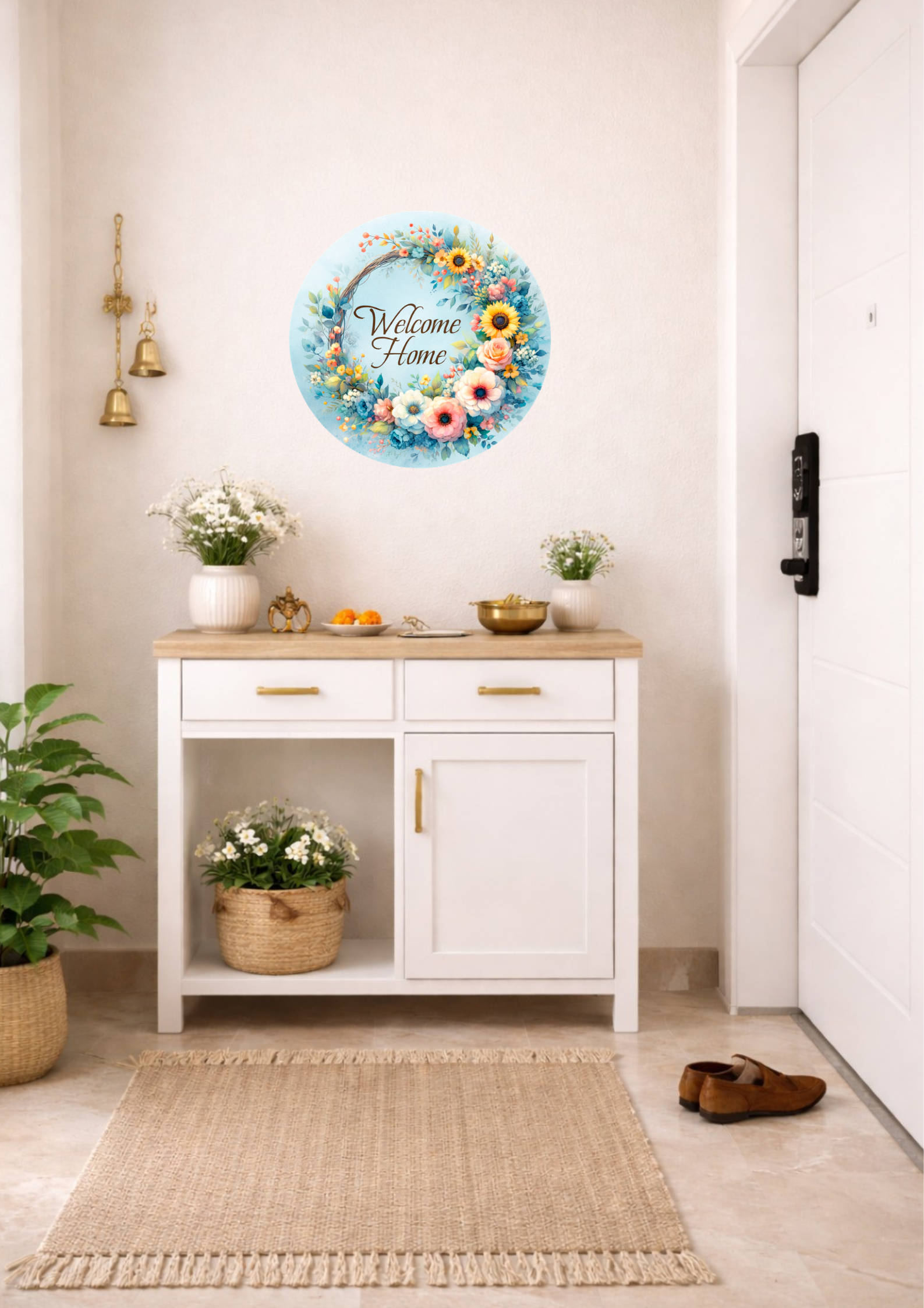 Welcome wall decor displayed 