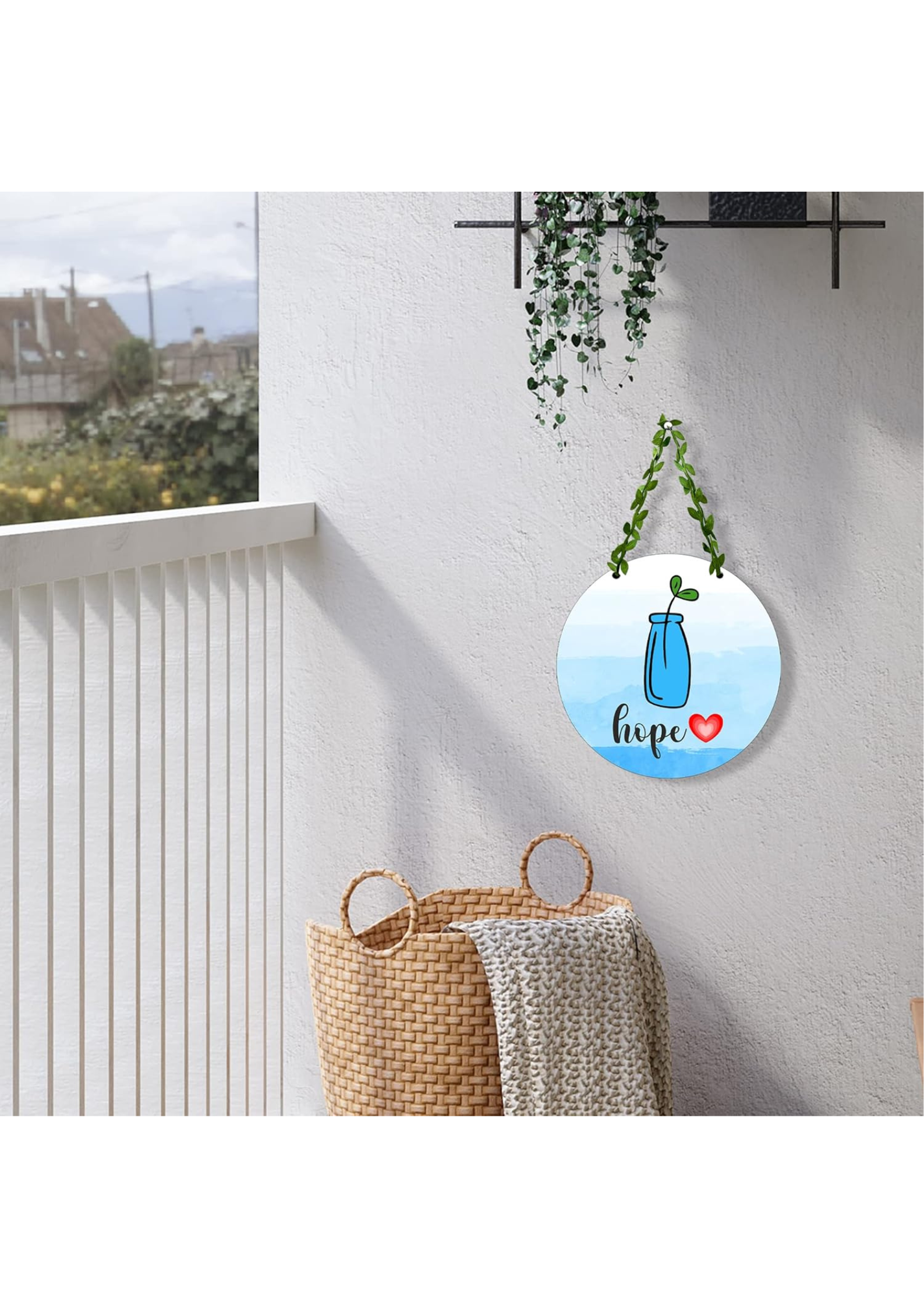 well being wall decor angled view