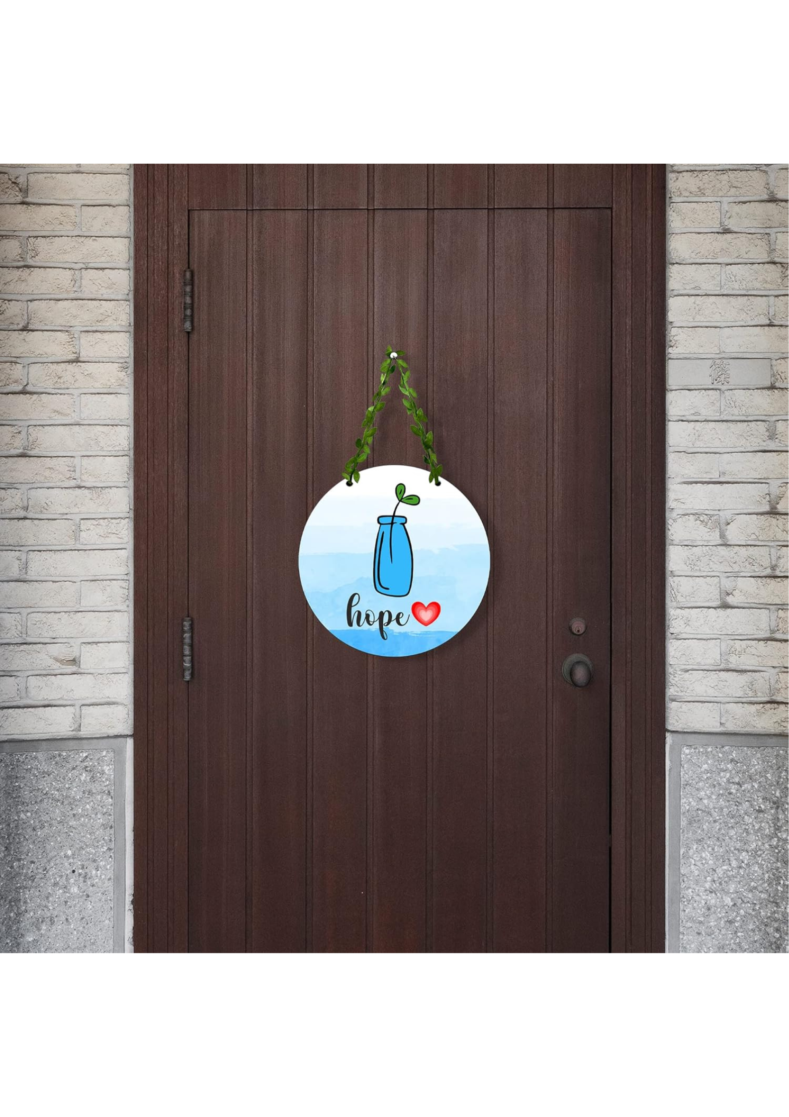 well being wall decor closeup detail