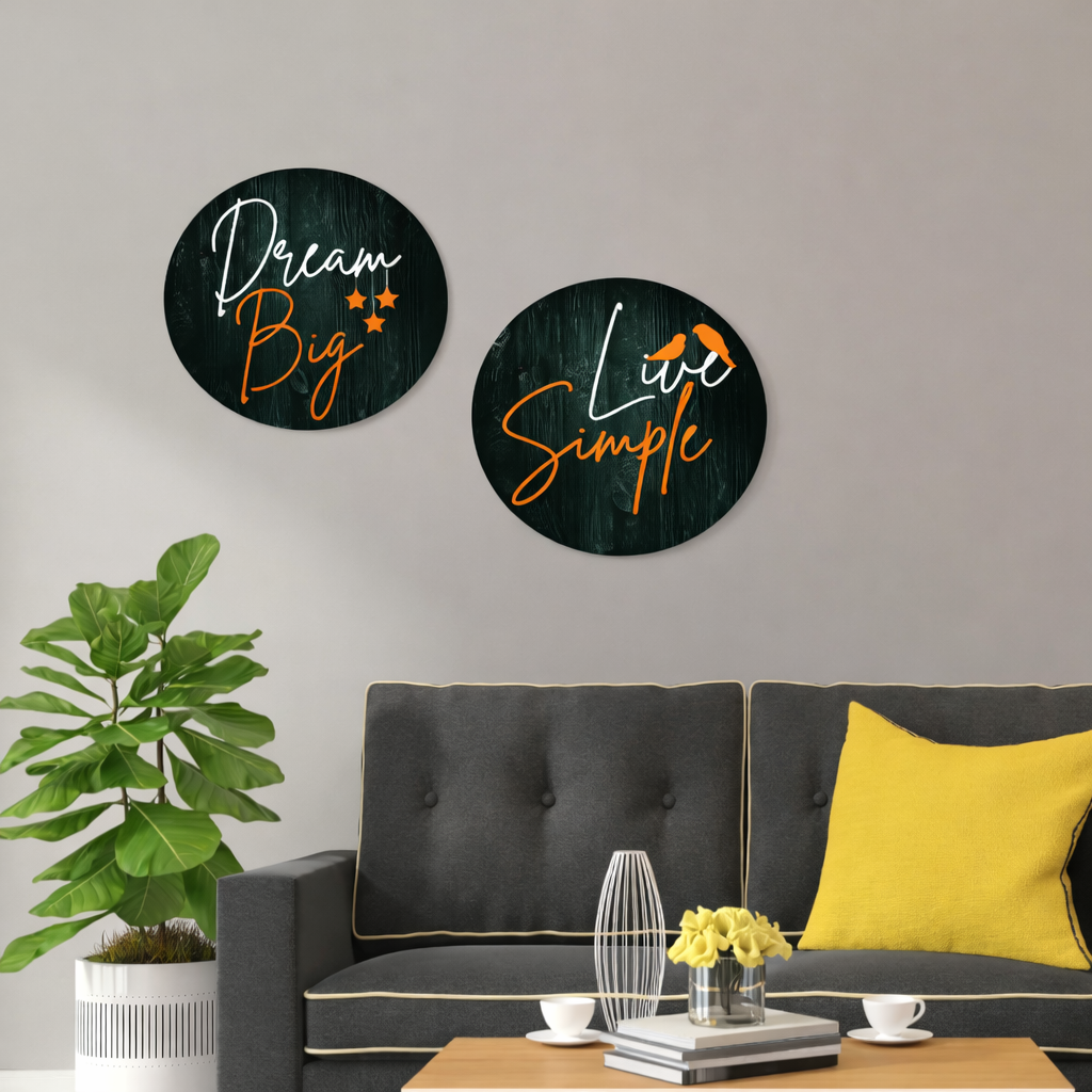 well being wall decor closeup detail