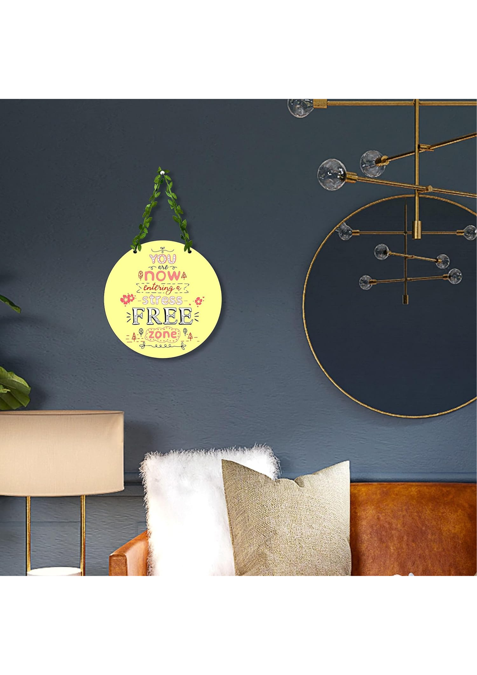 well being wall decor closeup detail