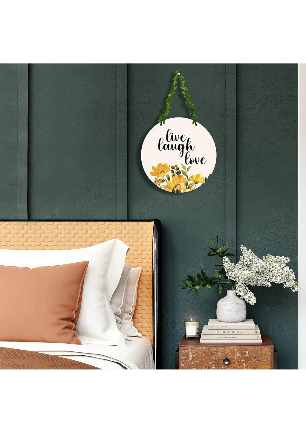 well being wall decor angled view