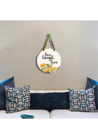 well being wall decor displayed in Living room 