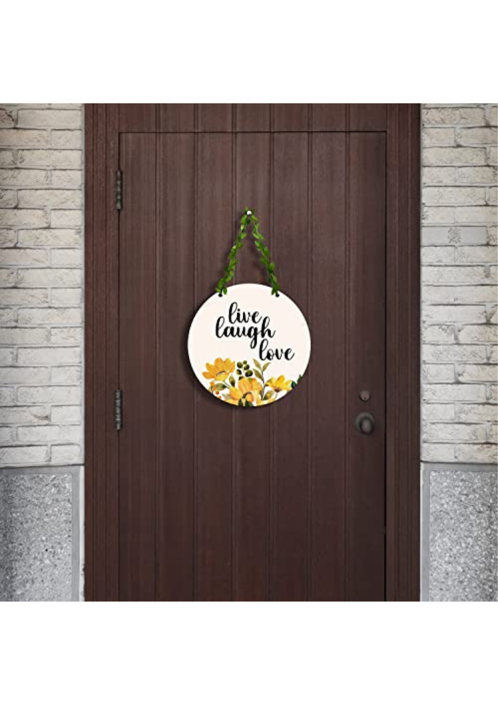 well being wall decor displayed on Main Door 