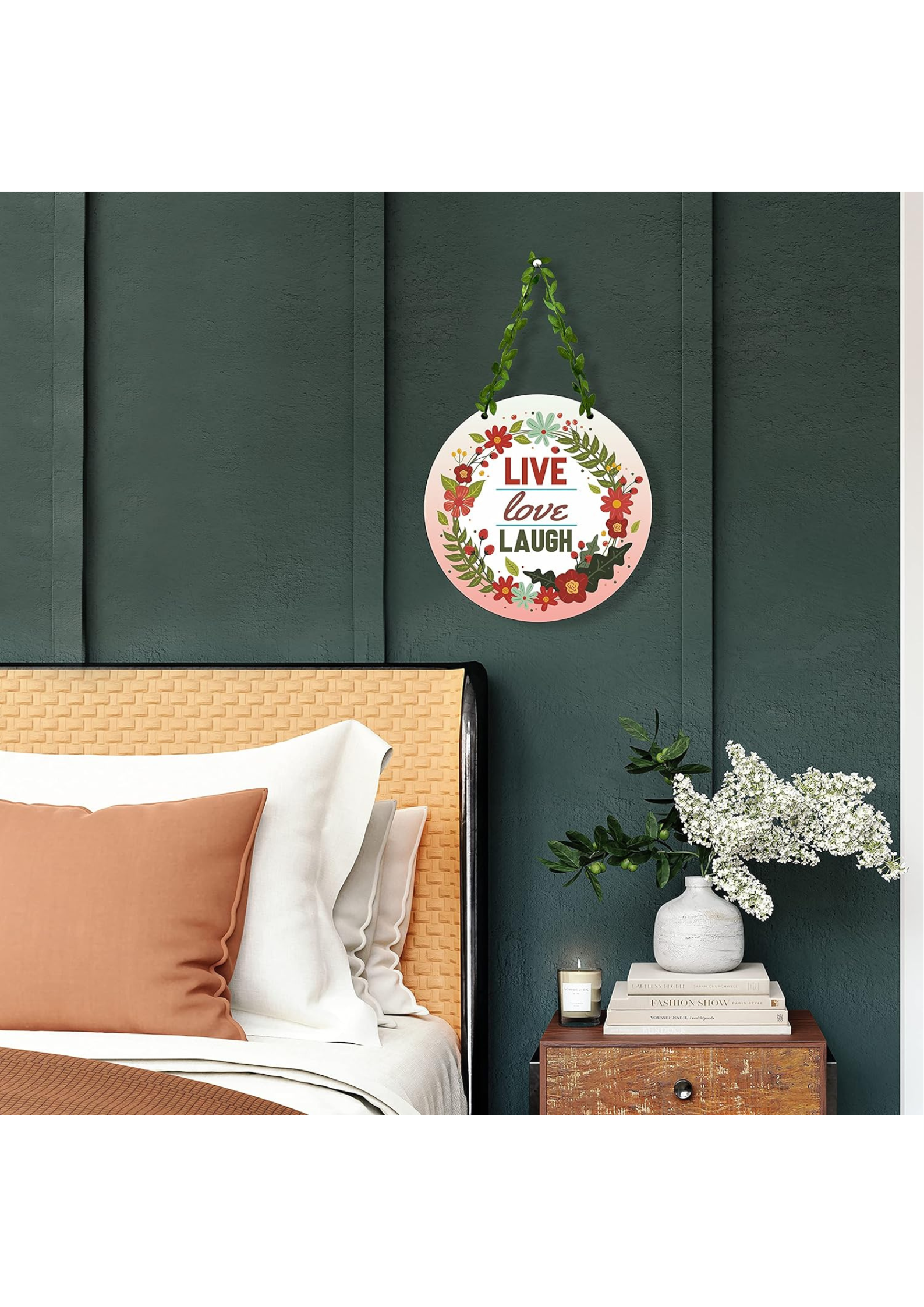 well being wall decor angled view