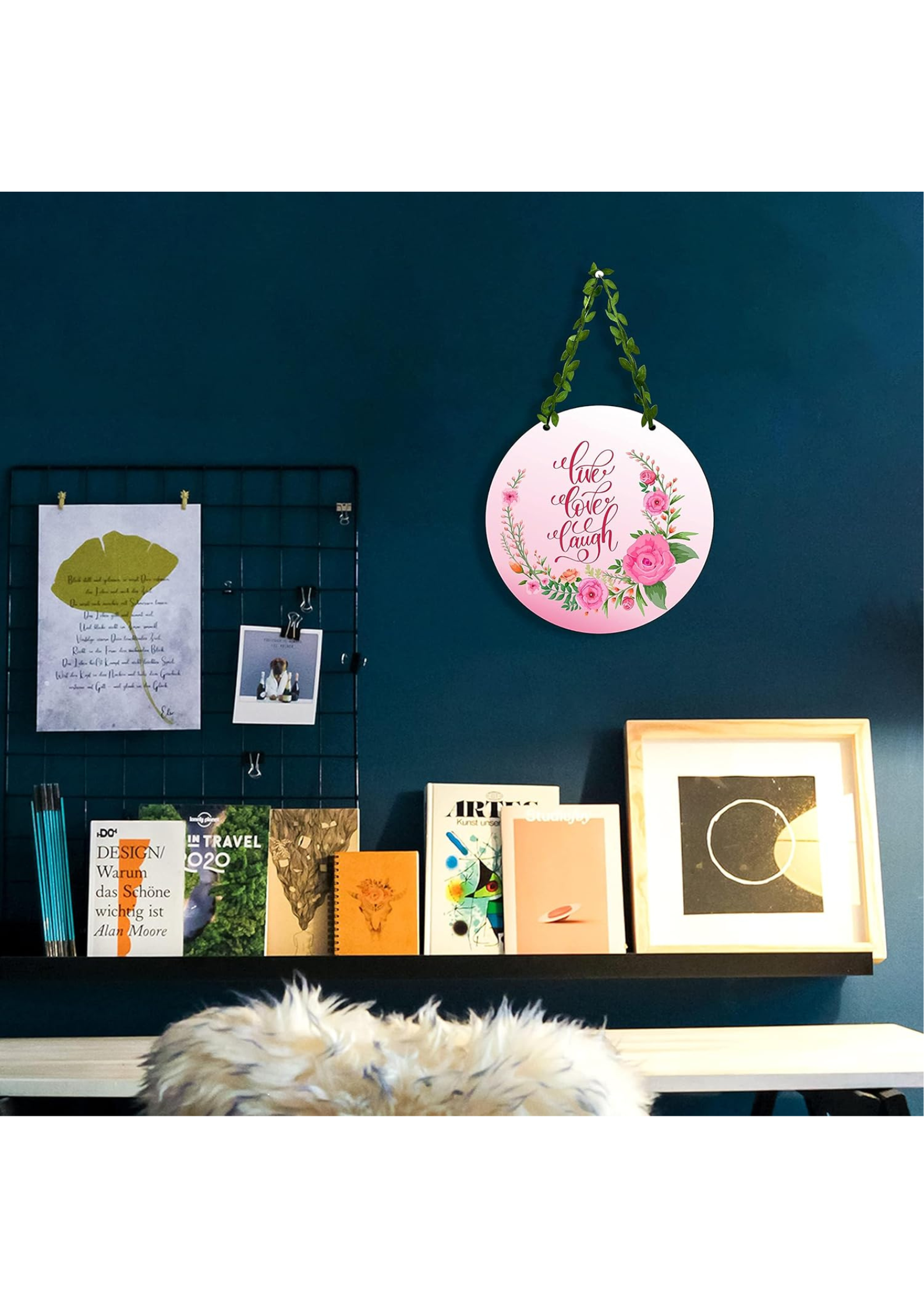 well being wall decor angled view