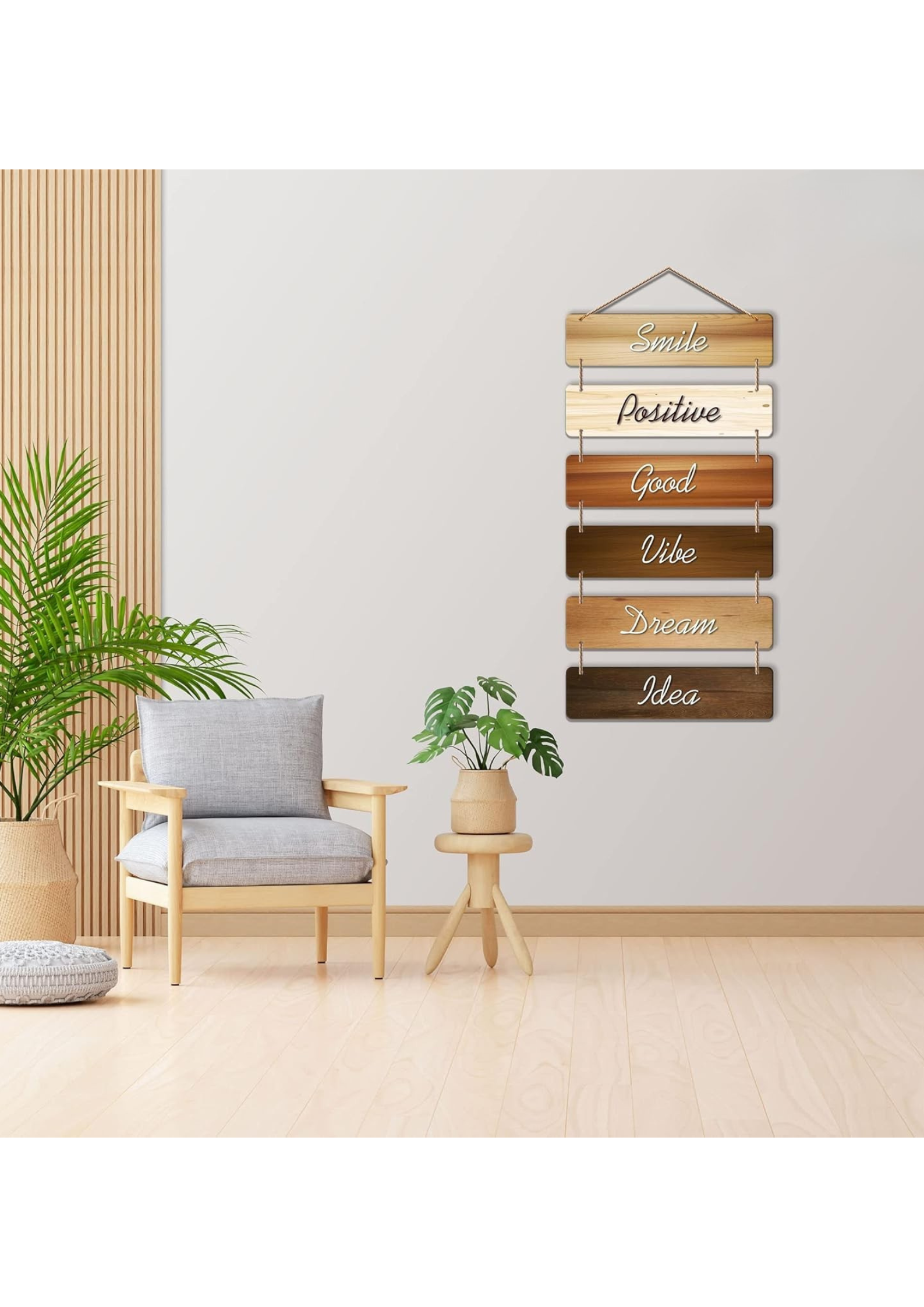 well being wall decor closeup detail