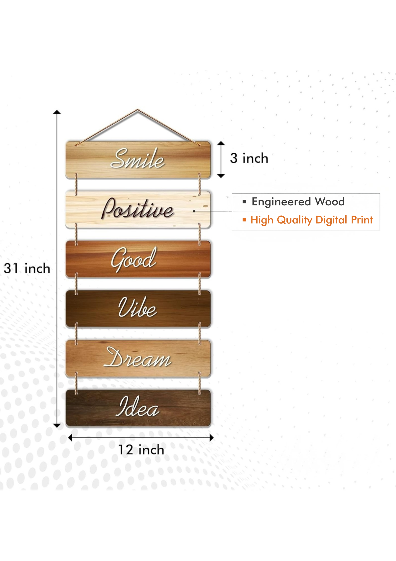 well being wall decor size reference