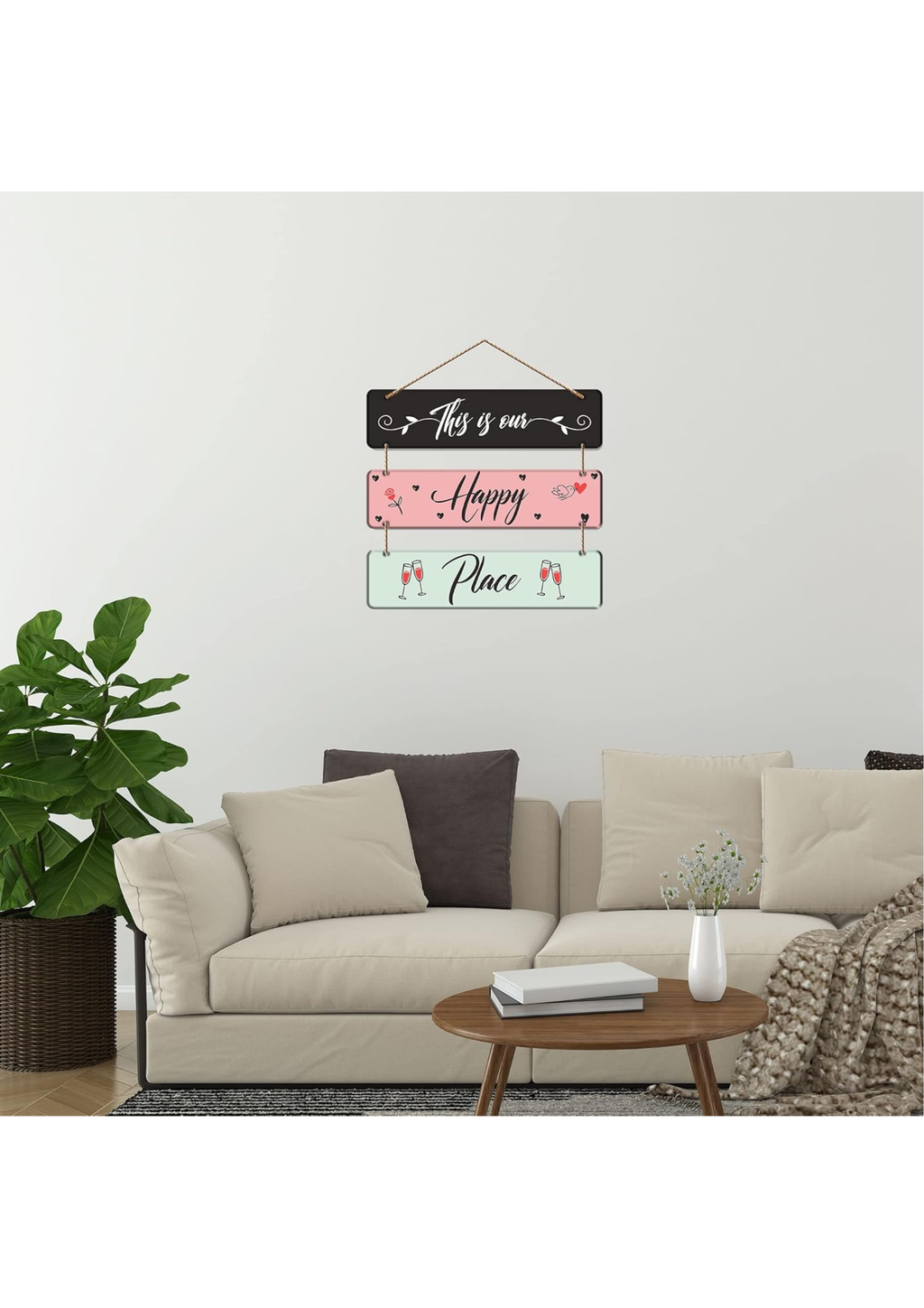well being wall decor angled view