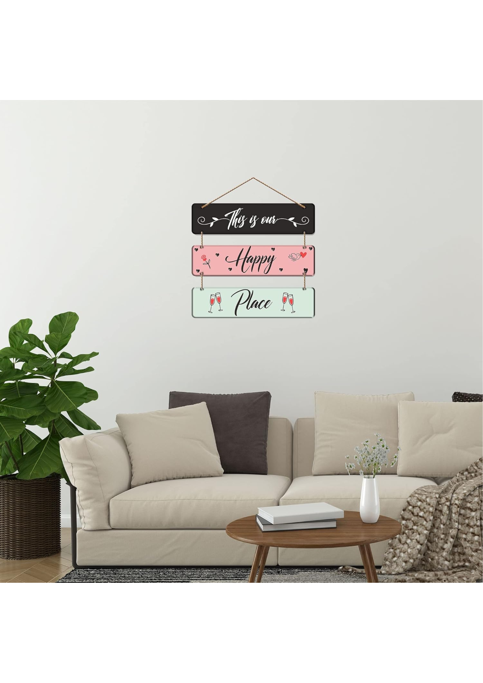 well being wall decor angled view