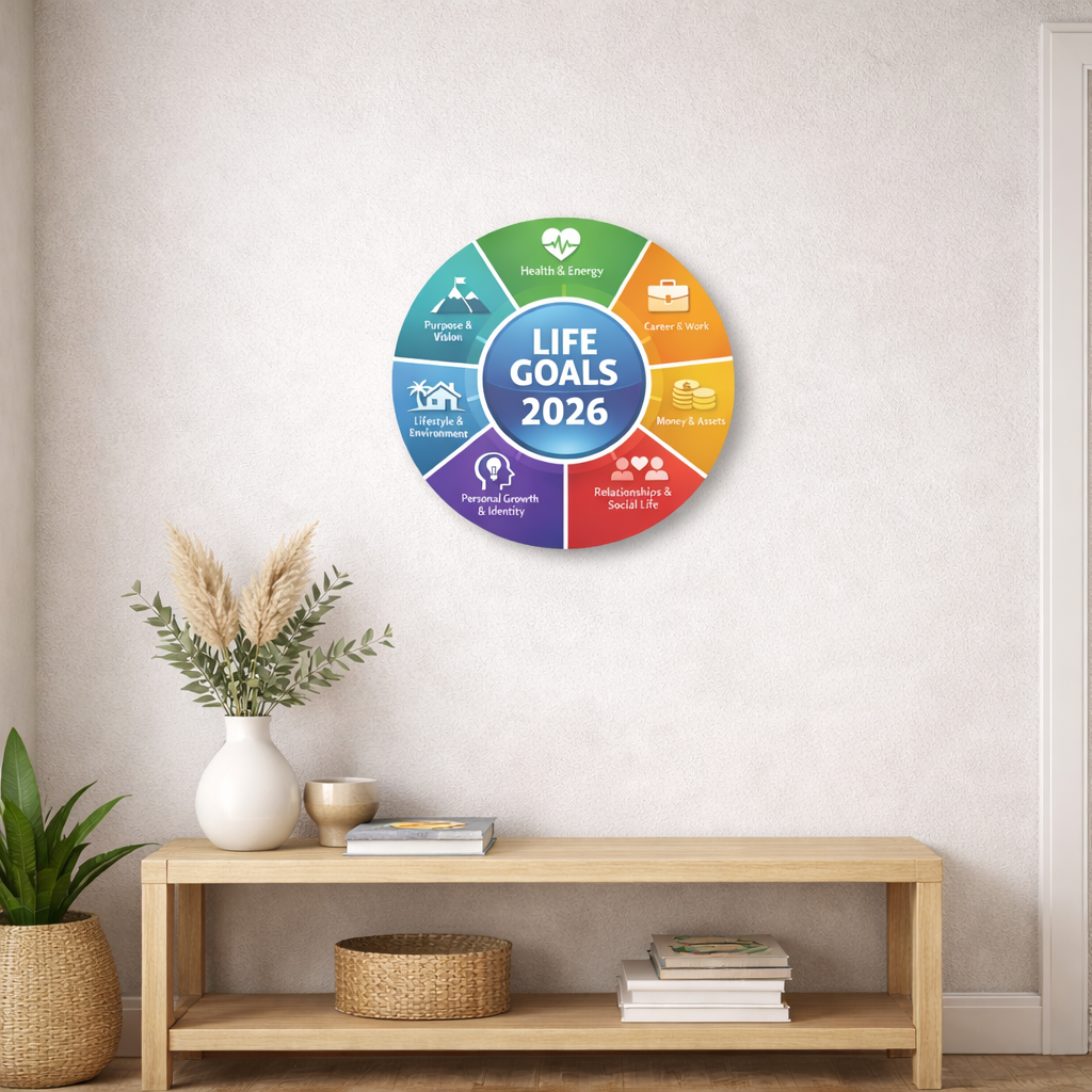 well being wall decor closeup detail