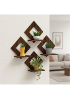Wooden Wall Shelf wall decor angled view